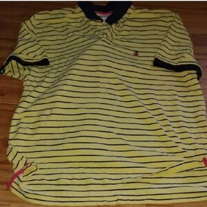 Brooks Brothers Yellow and Black Striped Polo Shirt